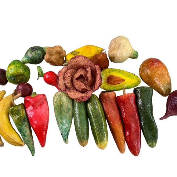 Handmade Accents Paper Mache Faux Fruit And Vegetables Decor Fall